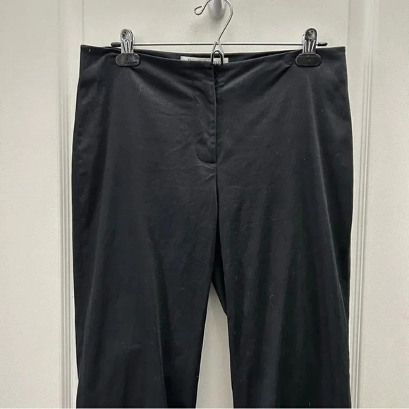 Melanie Lyne Wide Straight Leg Trouser Pants Beaded Laser Cut Black Size 6 - Picture 5 of 16